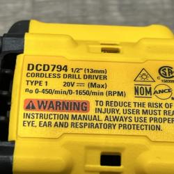 AS-IS DEWALT Atomic 20V Lithium-Ion Cordless Compact 1/2 in. Drill/Driver Kit