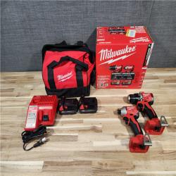 HOUSTON LOCATION - AS-IS Milwaukee 18V Lithium-Ion Brushless Cordless Compact Drill/Impact Combo Kit