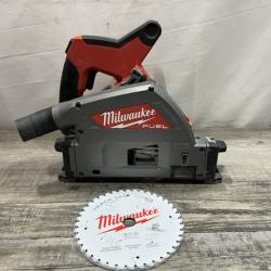 AS-IS Milwaukee FUEL 18V Lithium-Ion Cordless Brushless 6-1/2 in. Plunge Cut Track Saw (Tool-Only)