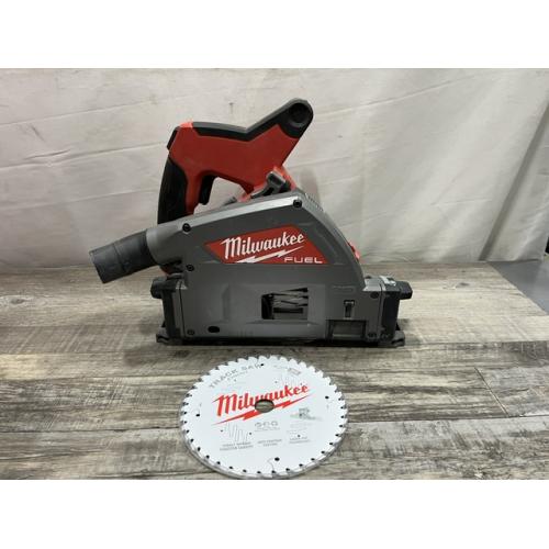 AS-IS Milwaukee FUEL 18V Lithium-Ion Cordless Brushless 6-1/2 in. Plunge Cut Track Saw (Tool-Only)