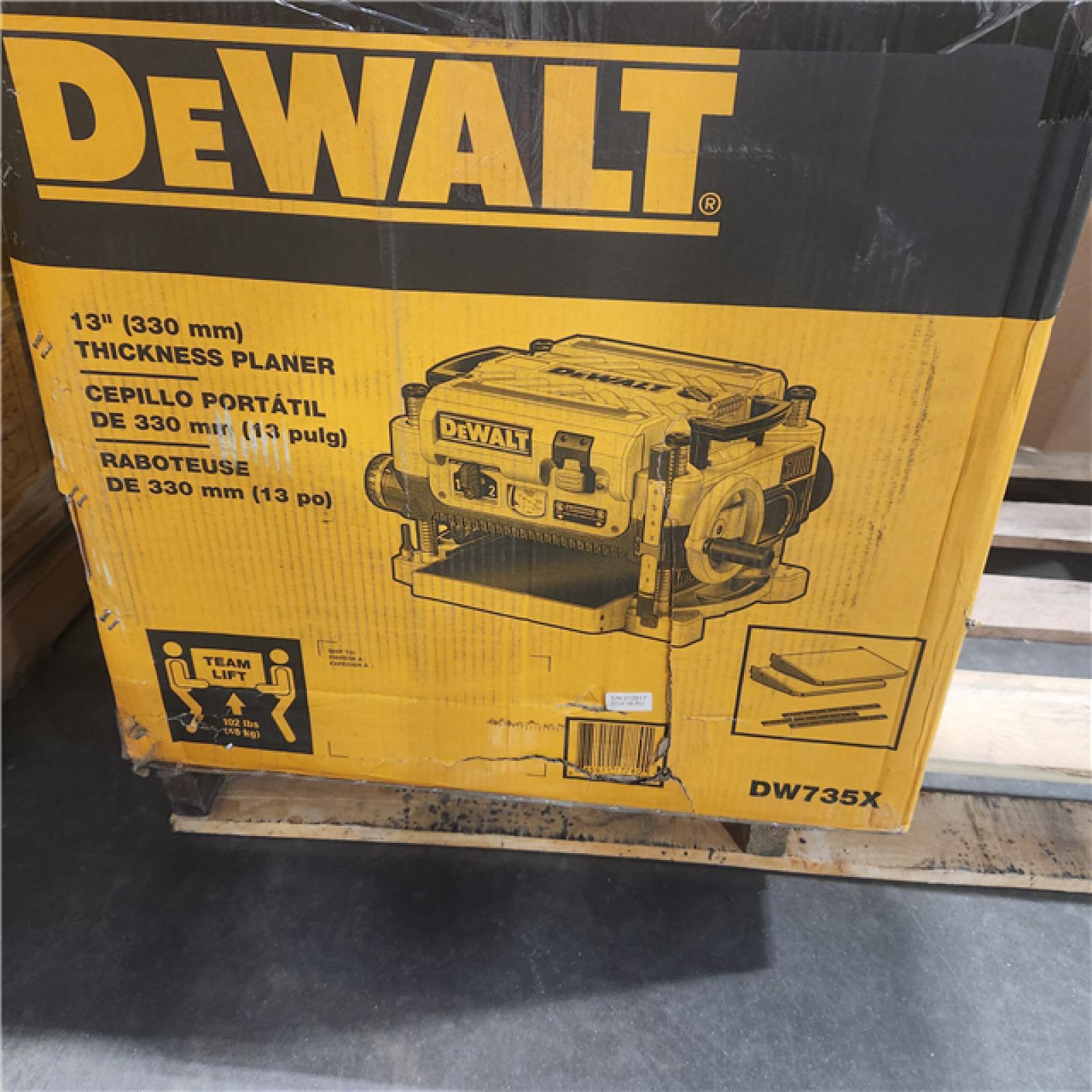 As-Is- DEWALT 15 Amp Corded 13 in. Heavy-Duty 2-Speed Bench Planer