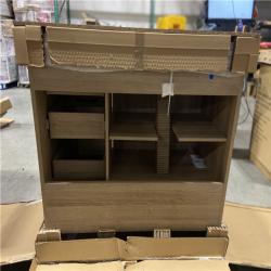 DALLAS LOCATION - Glacier Bay Tobana 42 in. Single Sink Weathered Tan Bath Vanity with White Engineered Marble Top (Assembled)