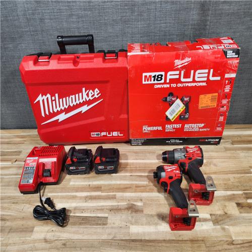 HOUSTON LOCATION - AS-IS Milwaukee  FUEL 18V Lithium-Ion Brushless Cordless Hammer Drill and Impact Driver Combo Kit