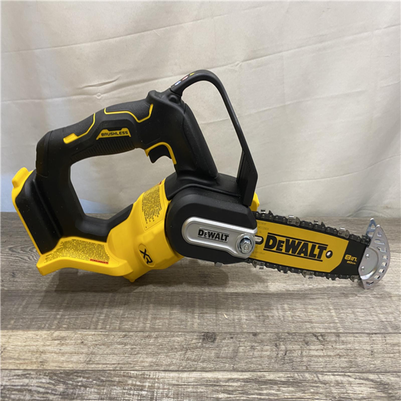 AS-IS DEWALT 20V MAX 8 in. Brushless Cordless Battery Powered Pruning Chainsaw (Tool Only)