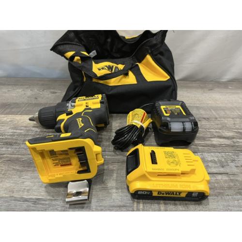 AS-IS DEWALT Atomic 20V Lithium-Ion Cordless Compact 1/2 in. Drill/Driver Kit