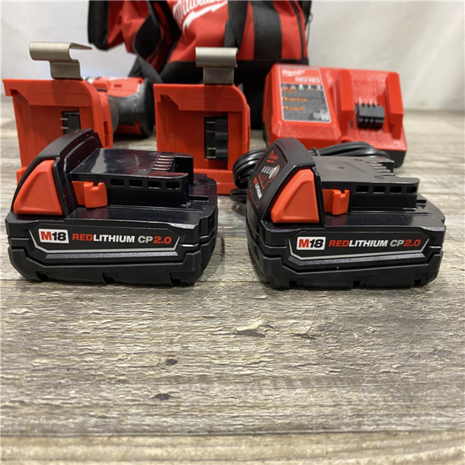 AS-IS Milwaukee 18V Lithium-Ion Brushless Cordless Compact Drill/Impact Combo Kit