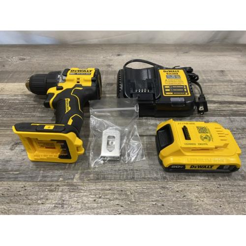 AS-IS DEWALT Atomic 20V Lithium-Ion Cordless Compact 1/2 in. Drill/Driver Kit
