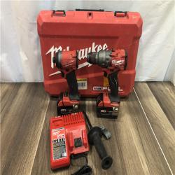 AS-IS Milwaukee FUEL 18V Lithium-Ion Brushless Cordless Hammer Drill and Impact Driver Combo Kit