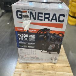 DALLAS LOCATION- GENERAC 12 500/9500-Watt Electric Start Tri Fuel Portable Generator
