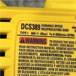 AS-IS DEWALT FLEXVOLT 60V MAX Cordless Brushless Reciprocating Saw (Tool Only)