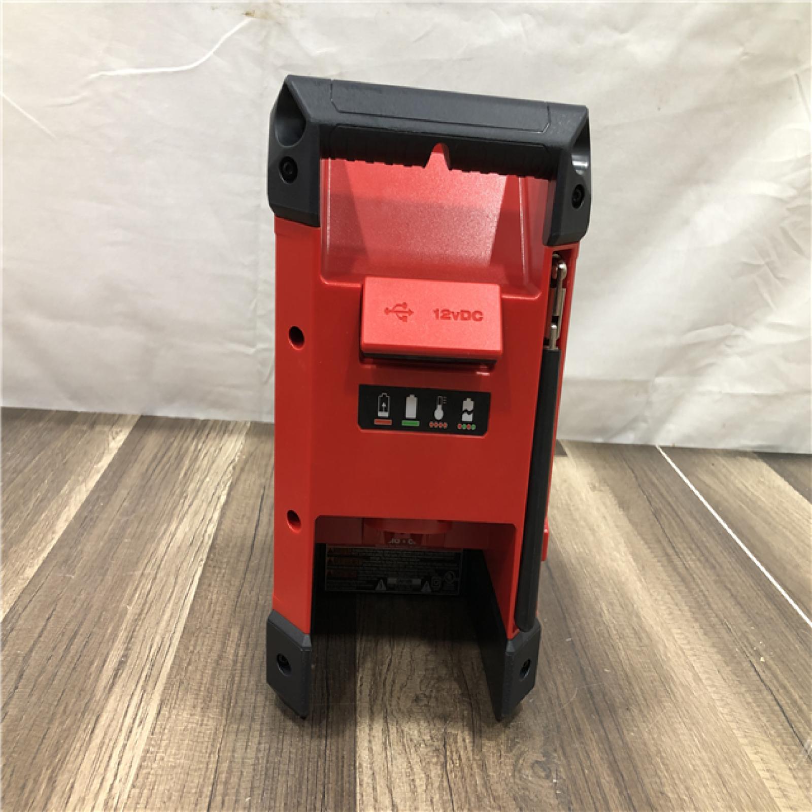 AS-IS Milwaukee 12-Volt Lithium-Ion Cordless Bluetooth/AM/FM Jobsite Radio with Charger