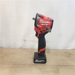 AS-IS- Milwaukee FUEL 12V Li-Ion Brushless Cordless Stubby 3/8 in. Impact Wrench Kit