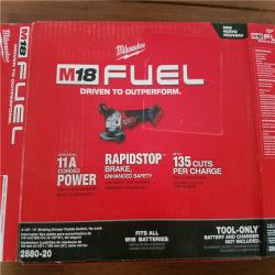 California NEW Milwaukee 4-1/2/5 Braking Grinder Paddle Switch  No-Lock (Tool Only)