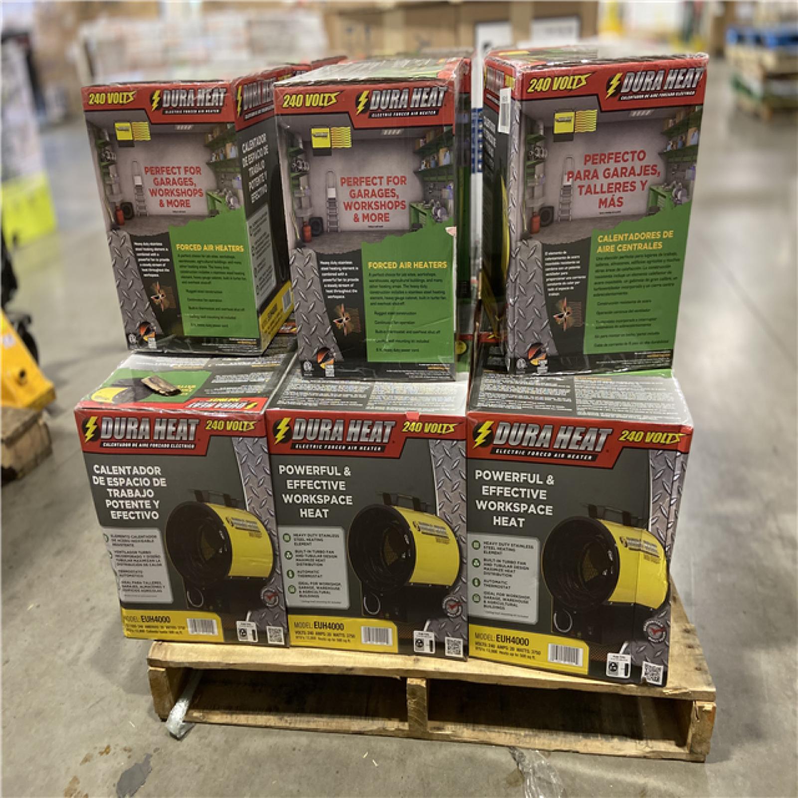 DALLAS LOCATION -  DuraHeat 3750 Watt  12 800 Btu  220 Volt Mountable Or Portable Electric Fan Forced Air Heater - 15 UNITS