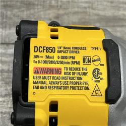 AS-IS DEWALT ATOMIC 20V MAX Lithium-Ion Cordless 1/4 in. Brushless Impact Driver Kit