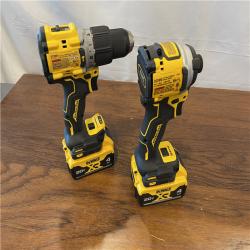 AS-IS - DEWALT 20V MAX XR Hammer Drill and ATOMIC Impact Driver 2 Tool Cordless Combo Kit with (2) 4.0Ah Batteries, Charger, and Bag
