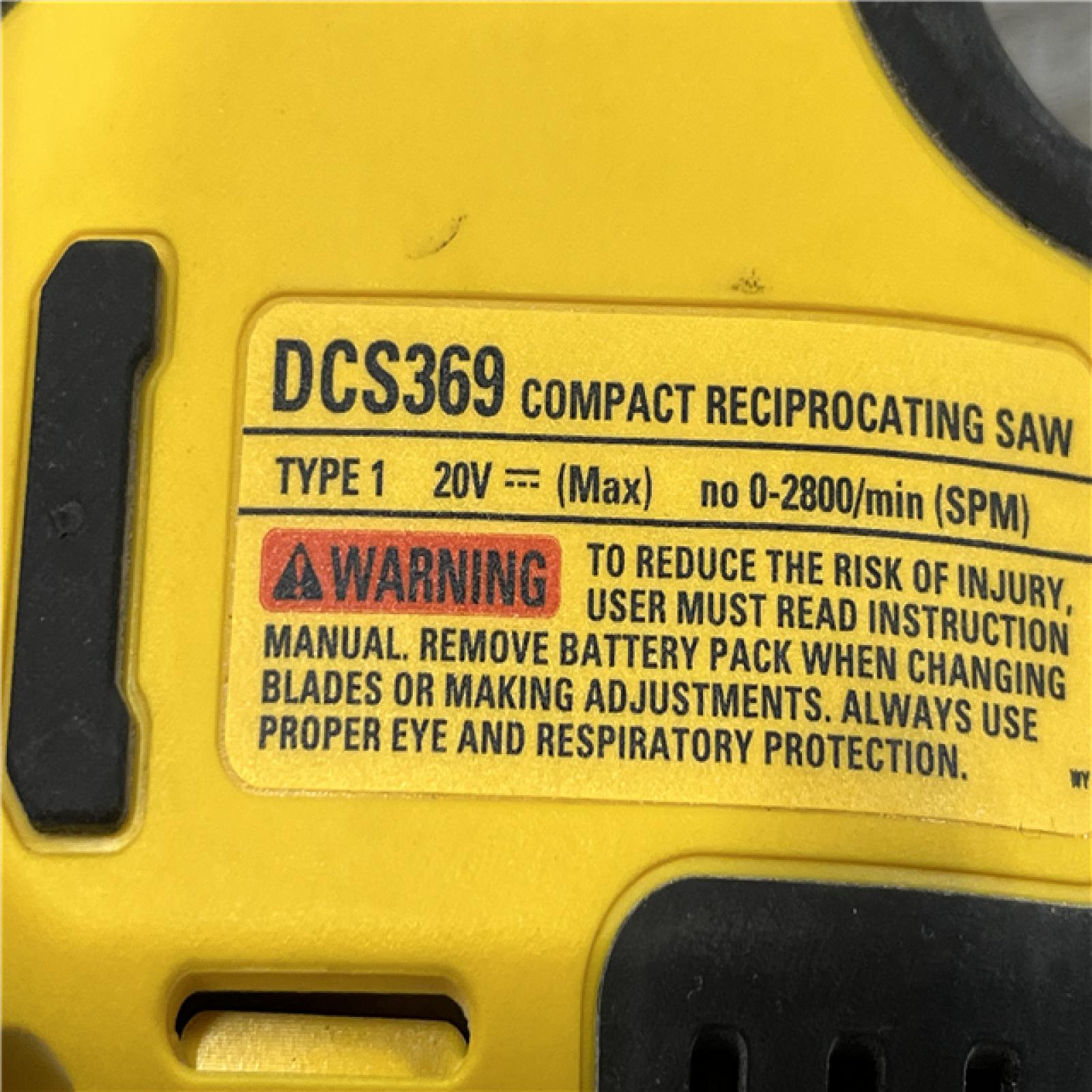 AS-IS DEWALT ATOMIC 20V MAX Cordless Brushless Compact Reciprocating Saw (Tool Only)