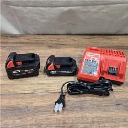 AS-IS Milwaukee M18 18-Volt Lithium-Ion Starter Kit with One 5.0 Ah and One 2.0 Ah Battery and Charger