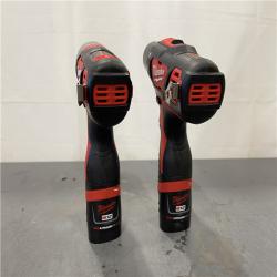AS-IS - Milwaukee M12 12V Lithium-Ion Cordless Drill Driver/Impact Driver Combo Kit