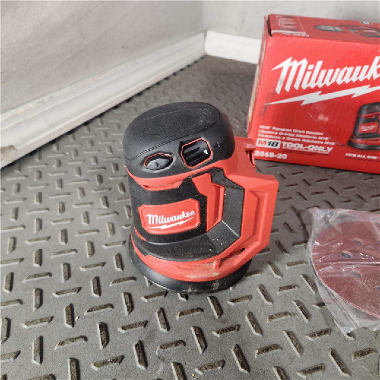 Houston Location - AS-IS Milwaukee 2648-20 - M18 5  7000-12000 Opm Cordless Variable Speed Random Orbital Sander - Appears IN GOOD Condition