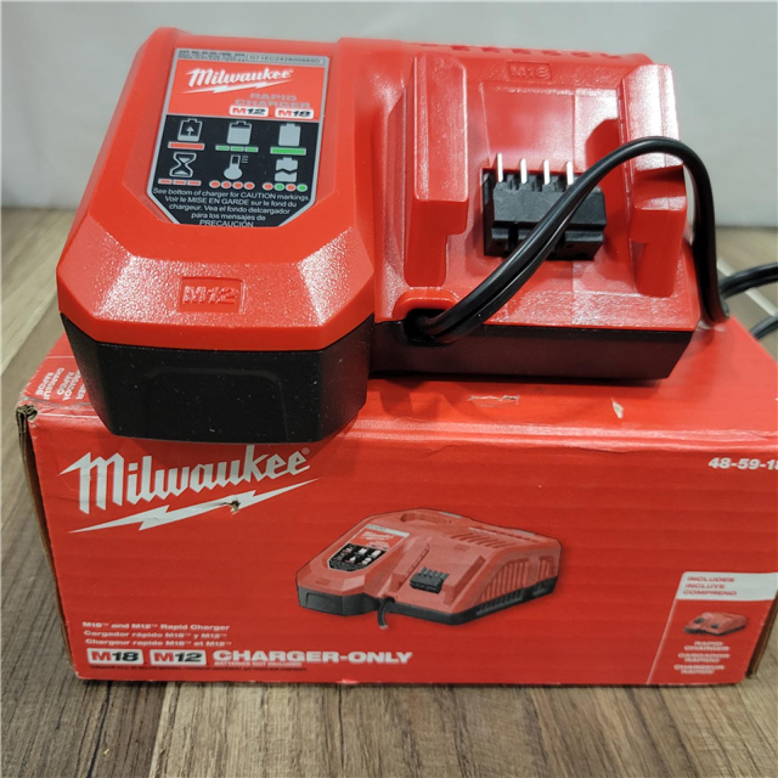 AS-IS Milwaukee M12 and M18 12-Volt/18-Volt Lithium-Ion Multi-Voltage Rapid Battery Charger