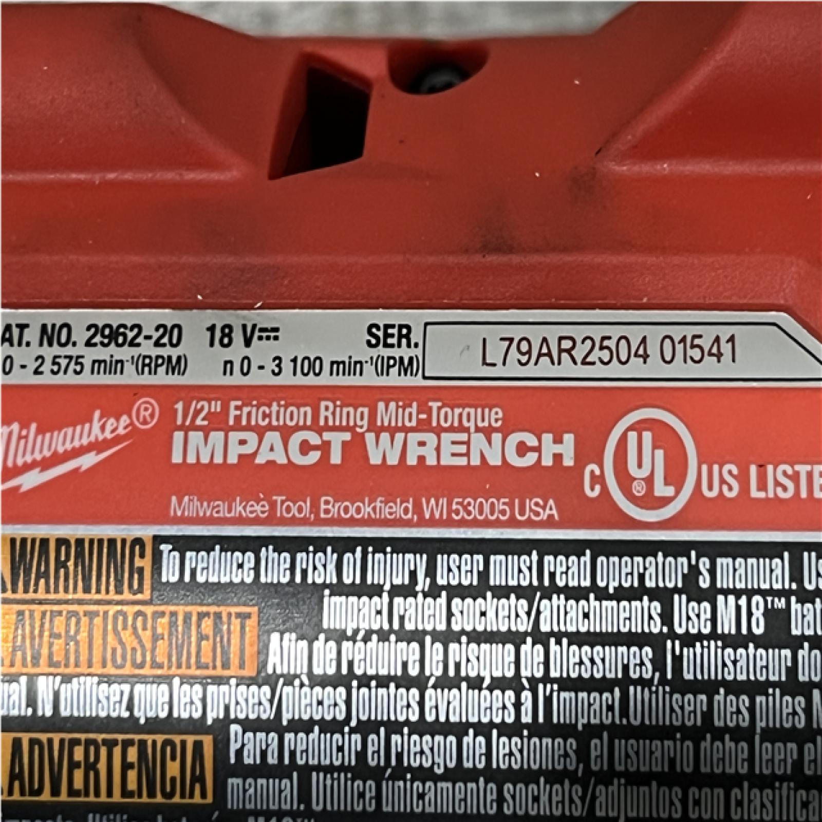 AS-IS Milwaukee FUEL Gen-2 18V Lithium-Ion Brushless Cordless Mid Torque 1/2 in. Impact Wrench w/Friction Ring (Tool-Only)