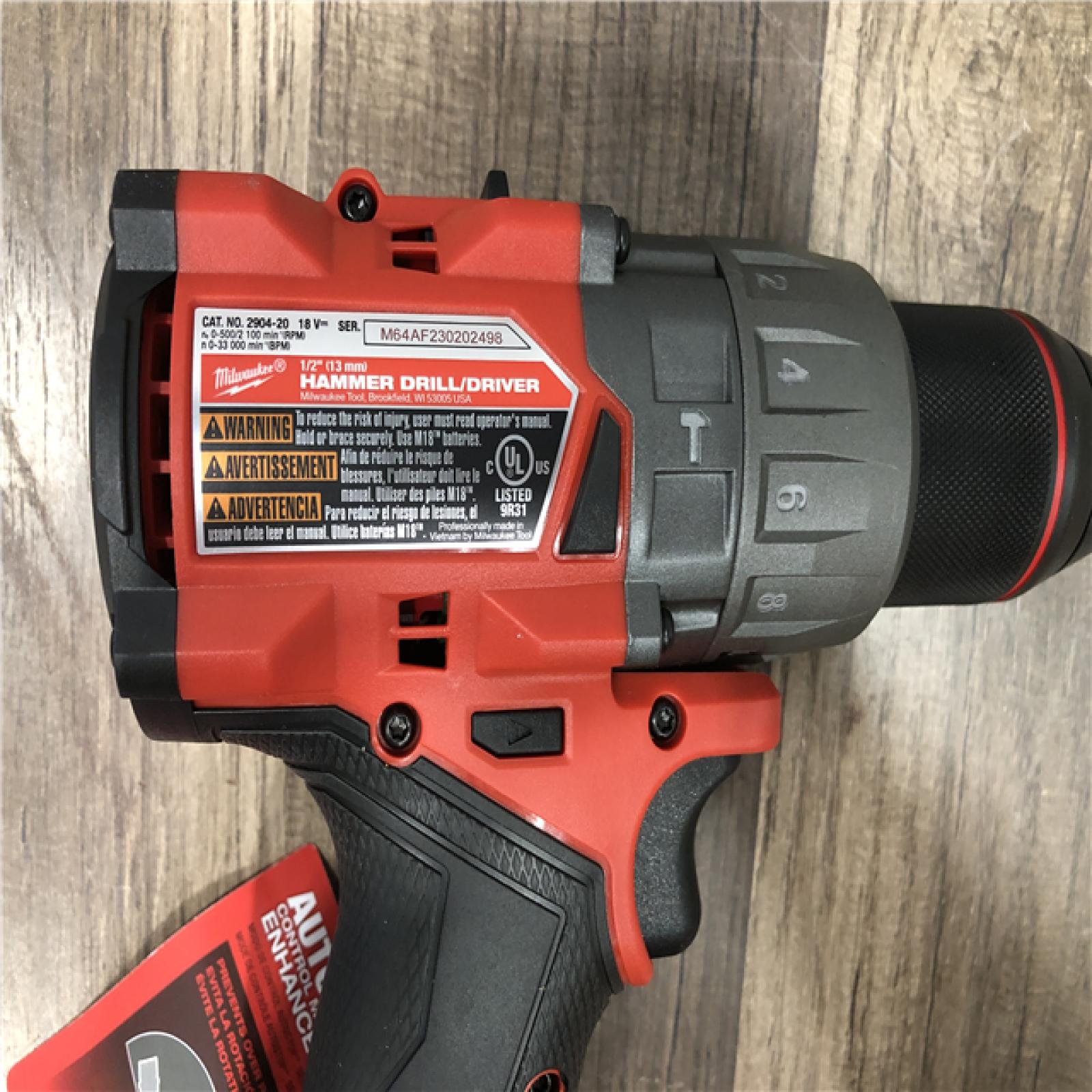 AS-IS Milwaukee FUEL 18V Lithium-Ion Brushless Cordless 1/2 in. Hammer Drill/Driver (Tool-Only)