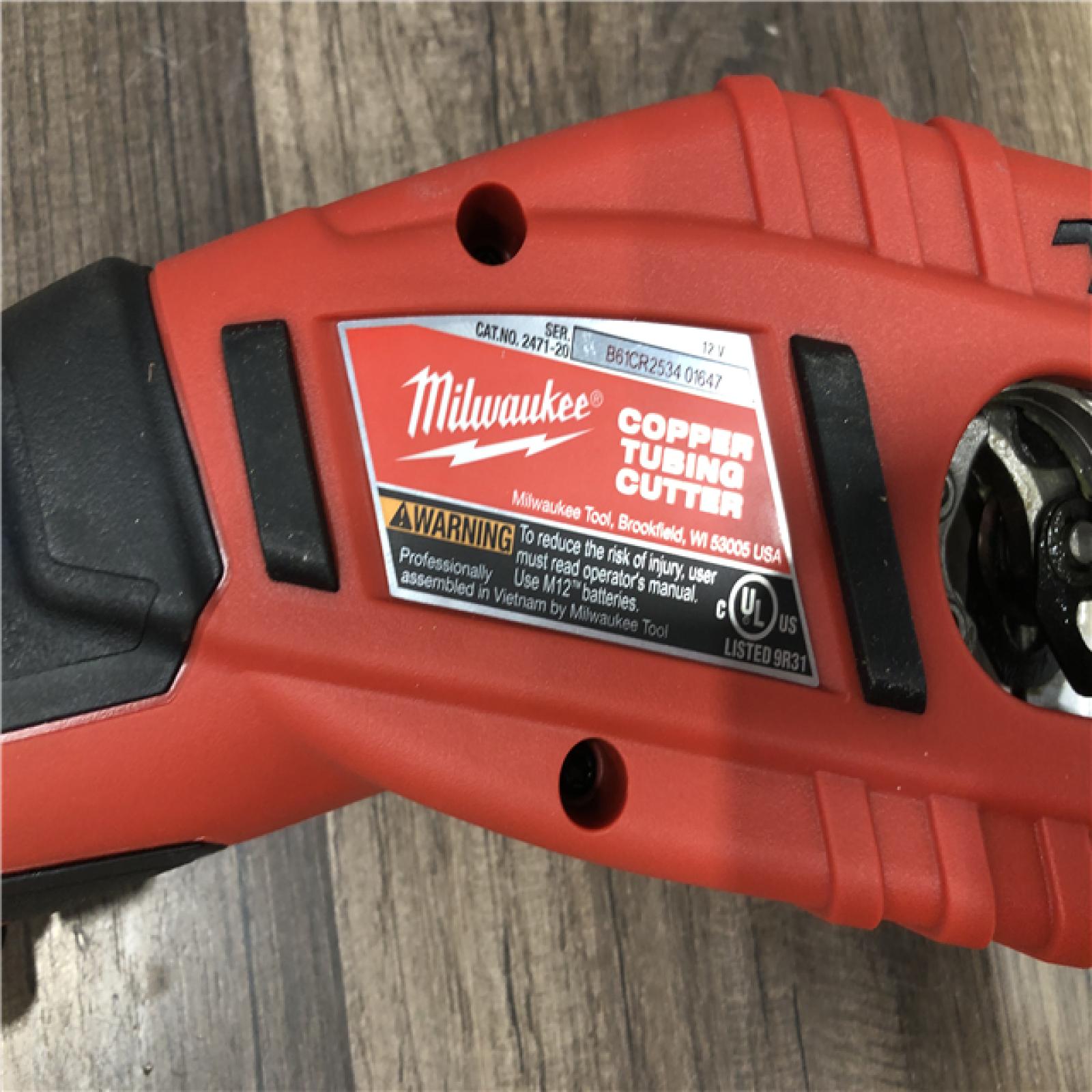 AS-IS Milwaukee 12V Lithium-Ion Cordless Copper Tubing Cutter (Tool-Only)