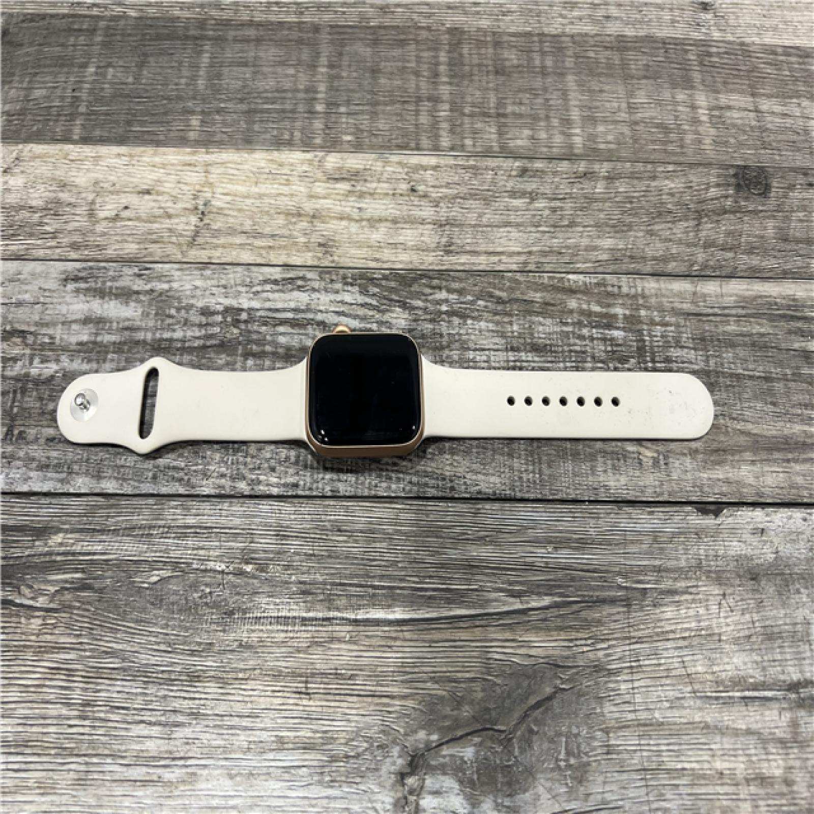 AS-IS  Apple Watch SE 44mm GPS  Aluminum Gold Case - WR-50 METERS