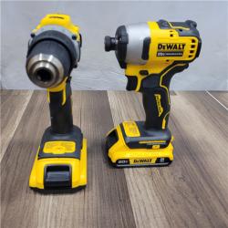 AS-IS DEWALT ATOMIC 20-Volt Lithium-Ion Cordless Brushless Combo Kit (4-Tool) with (2) 2.0Ah Batteries, Charger and Bag