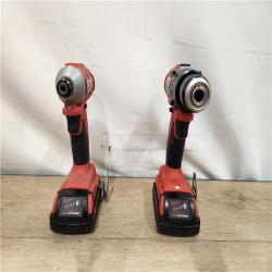 AS-IS- Milwaukee 18V Lithium-Ion Brushless Cordless Compact Drill/Impact Combo Kit