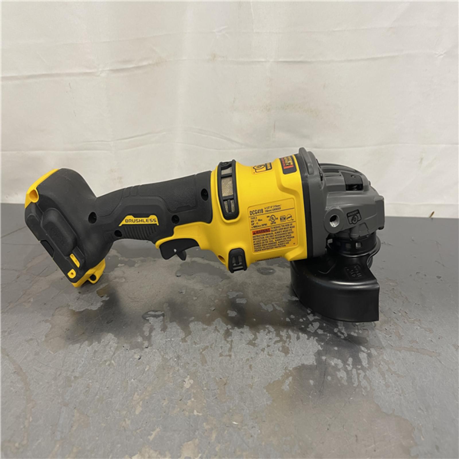 AS-IS- DEWALT 60V MAX Cordless Brushless 4.5 in. to 6 in. Small Angle Grinder with Kickback Brake (Tool Only)