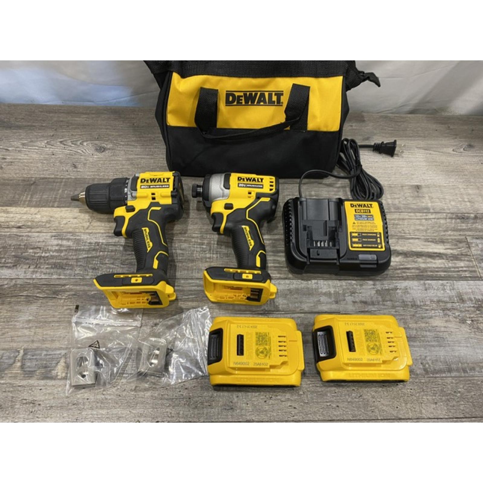 AS-IS DEWALT ATOMIC 20-Volt MAX Lithium-Ion Cordless (2-Tool) Combo Kit