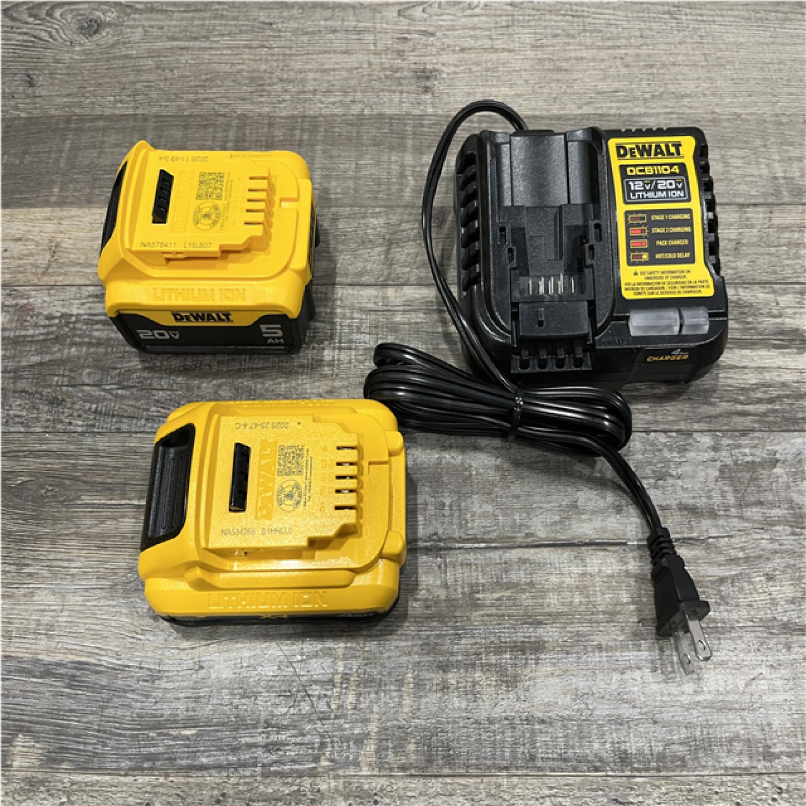 AS-IS DEWALT 20V MAX Lithium-Ion Starter Kit with 4.0 Ah and 5.0 Ah Batteries and Charger