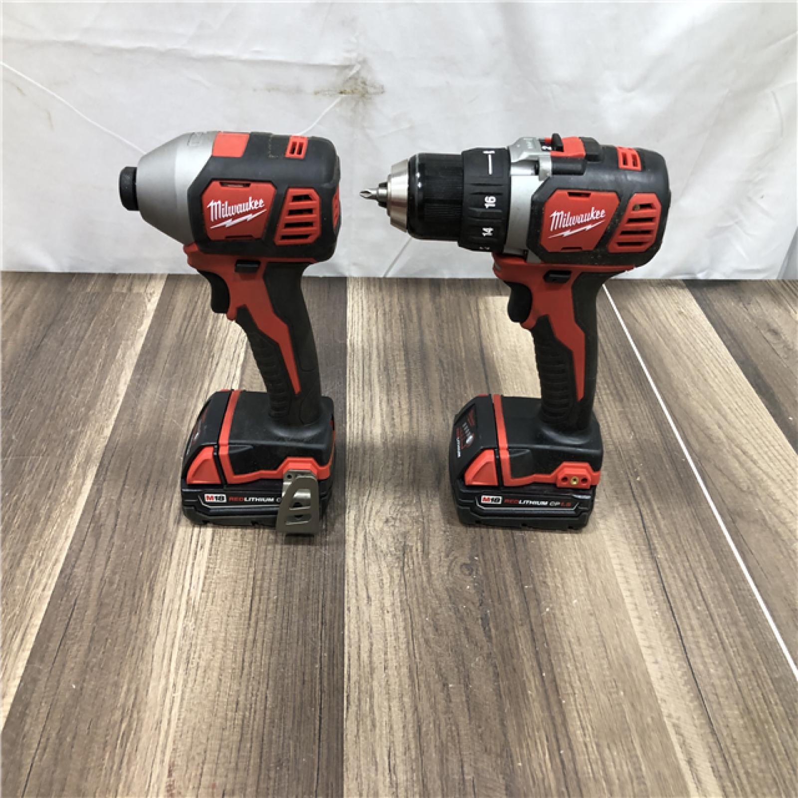 AS-IS Milwaukee 18V Lithium-Ion Cordless Drill Driver/Impact Driver Combo Kit