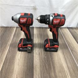 AS-IS Milwaukee 18V Lithium-Ion Cordless Drill Driver/Impact Driver Combo Kit