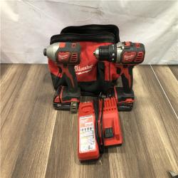 AS-IS Milwaukee 18V Lithium-Ion Cordless Drill Driver/Impact Driver Combo Kit