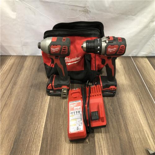 AS-IS Milwaukee 18V Lithium-Ion Cordless Drill Driver/Impact Driver Combo Kit