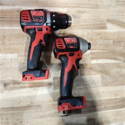 HOUSTON LOCATION - AS-IS Milwaukee 18V Lithium-Ion Cordless Drill Driver/Impact Driver Combo Kit