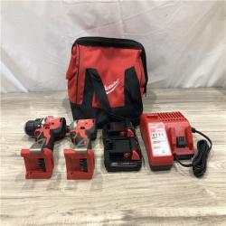AS-IS Milwaukee M18 18V Lithium-Ion Cordless Compact Drill/Impact Combo Kit