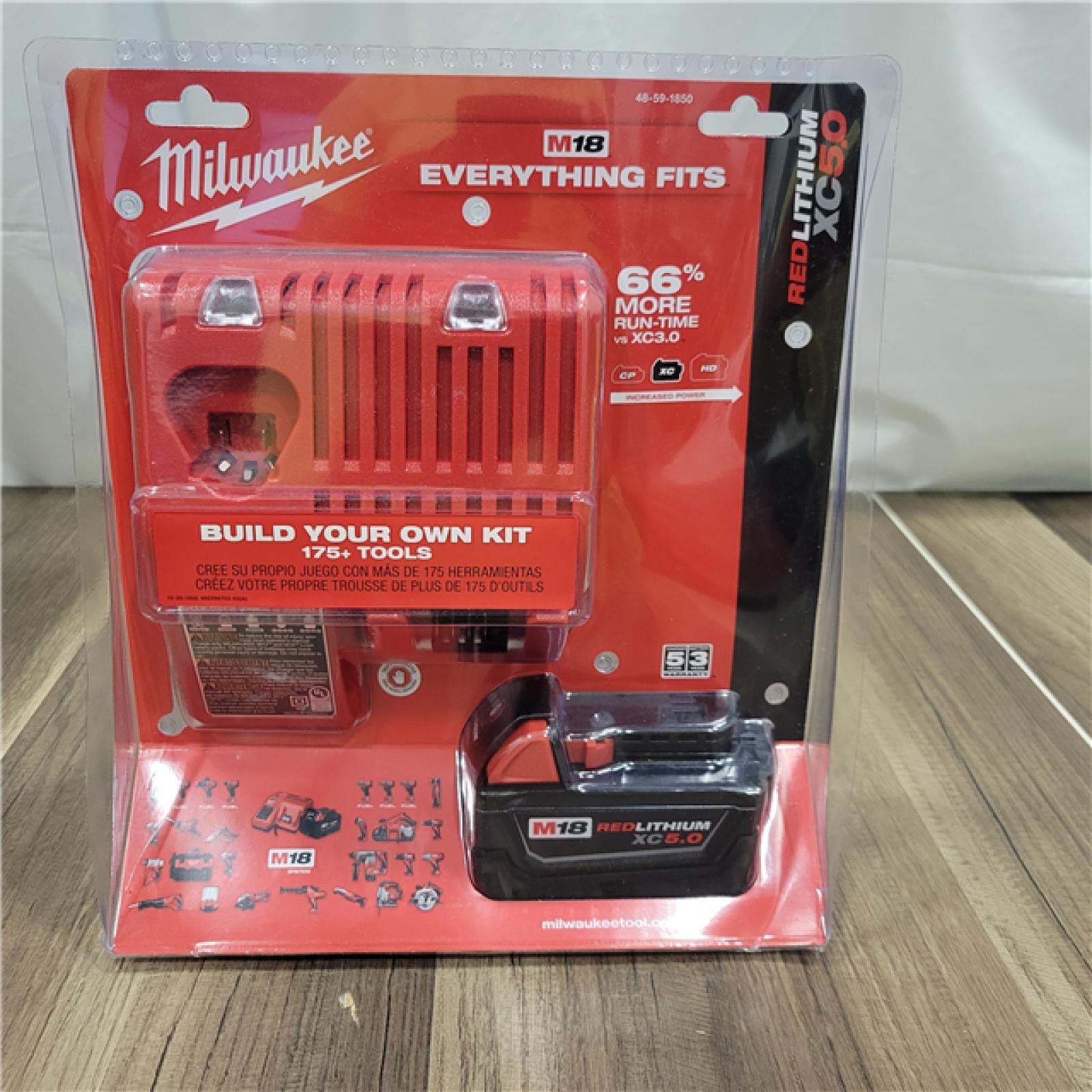 NEW Milwaukee M18 18-Volt Lithium-Ion XC Battery Starter Kit