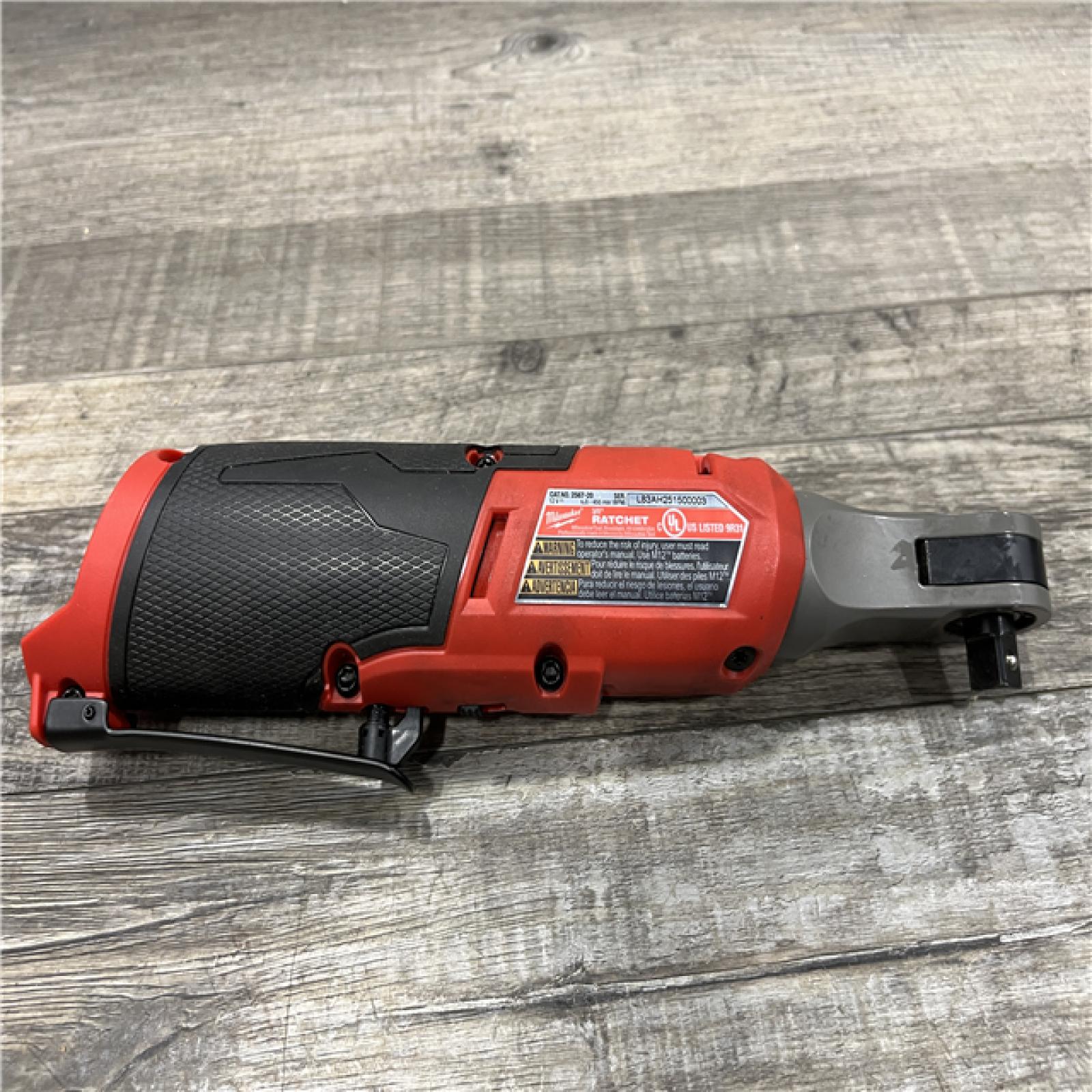 AS-IS Milwaukee FUEL 12-Volt Lithium-Ion Brushless Cordless High Speed 3/8 in. Ratchet (Tool-Only)