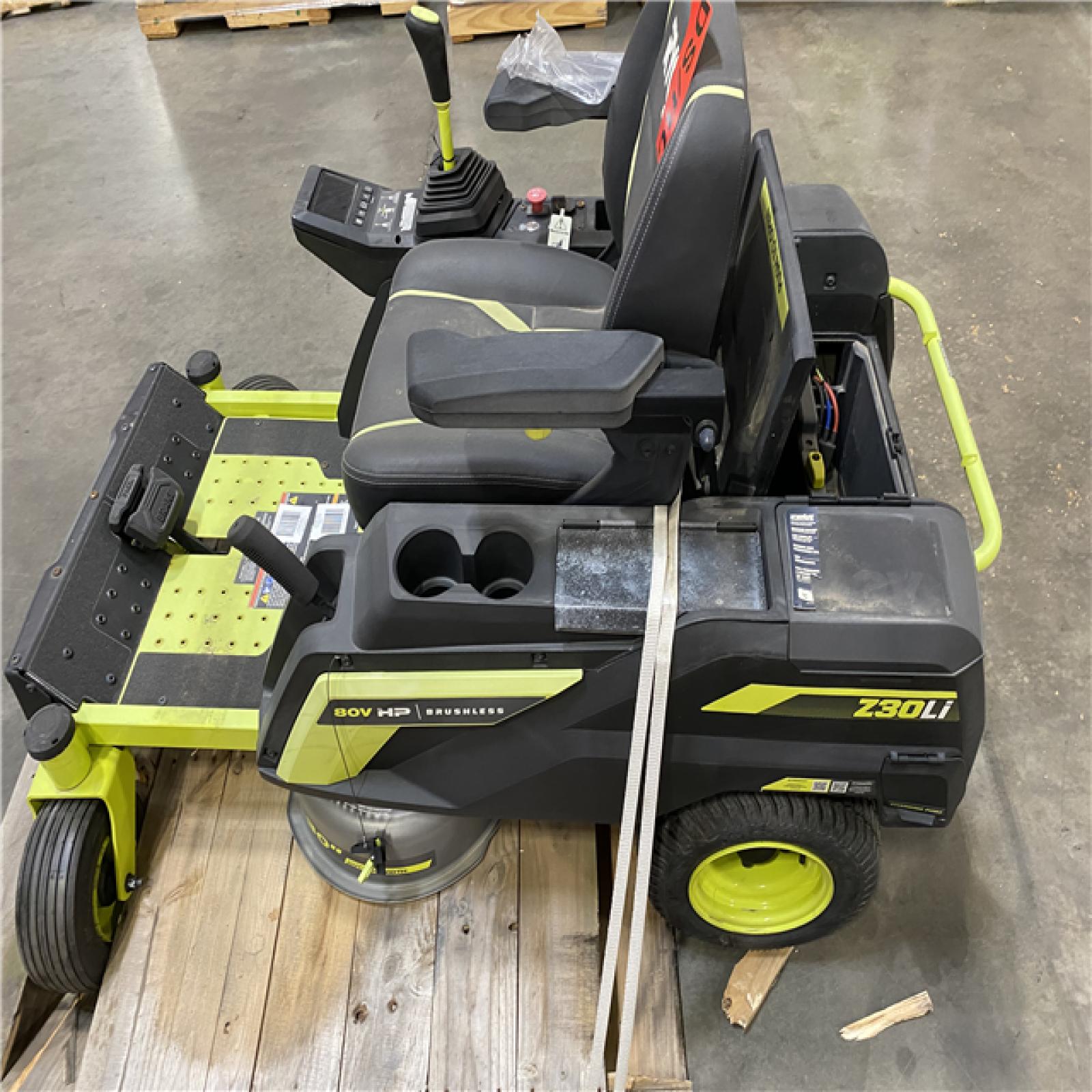 Dallas Location - As-Is RYOBI 80V HP Brushless 30 in. Battery Electric  Riding Mower