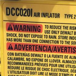 AS-IS DEWALT 20V MAX Cordless Electric Portable Inflator (Tool Only)