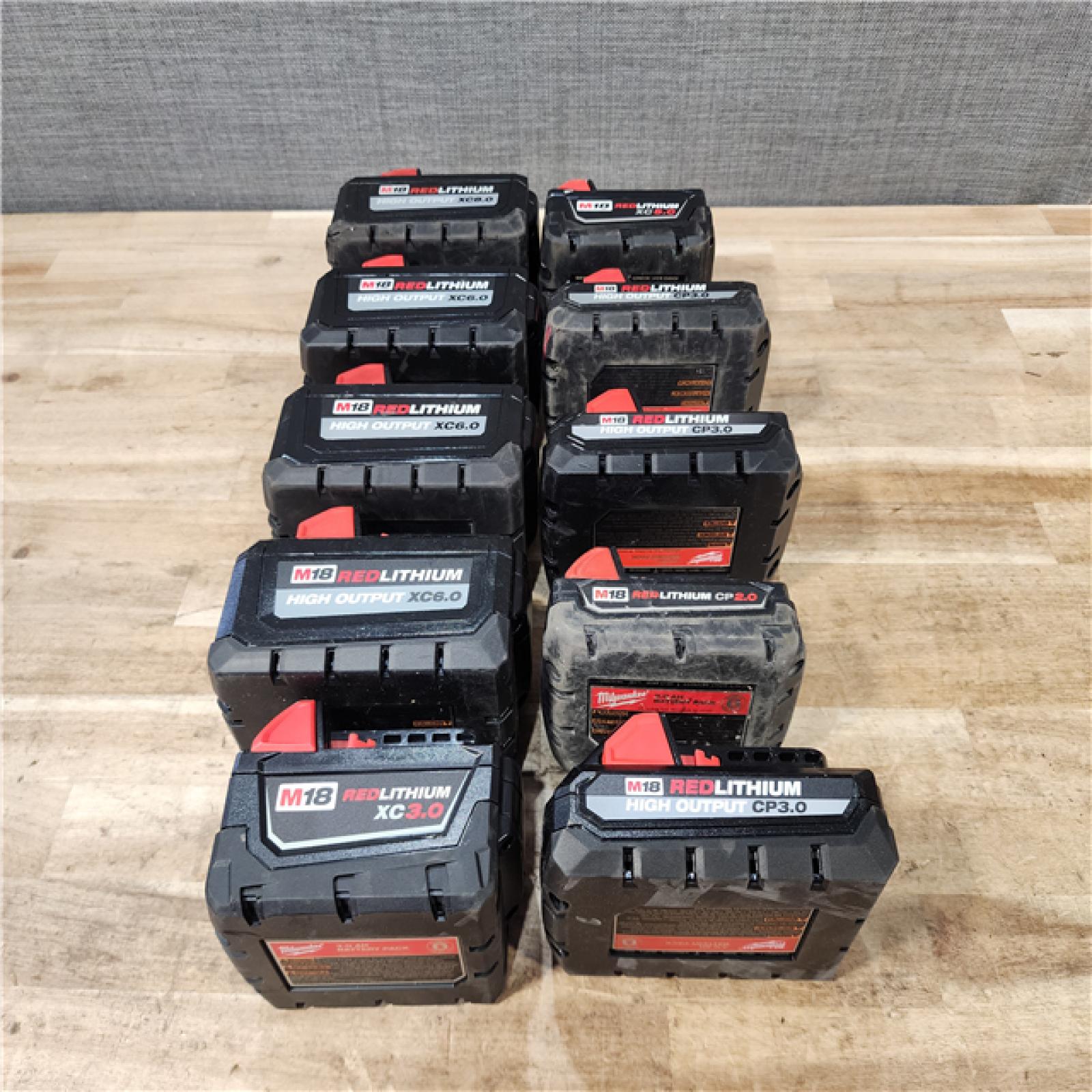 HOUSTON LOCATION - AS-IS MILWAUKEE BATTERY PACK QTY - 10