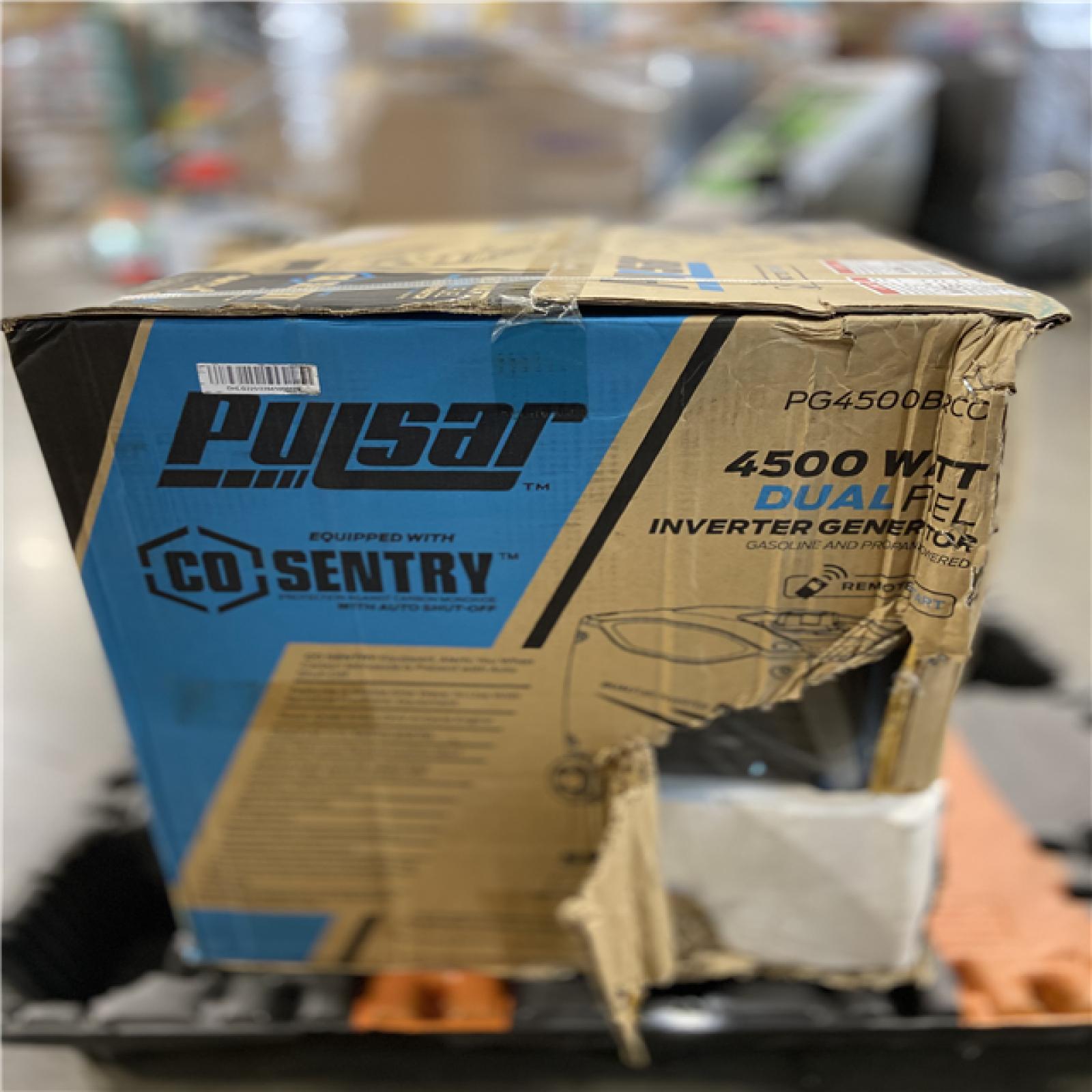 DALLAS LOCATION - Pulsar 4,500-Watt/3,700-Watt Dual Fuel with Recoil, Remote and Push Button Start Portable Inverter Generator with CO Alert