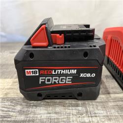 AS-IS Milwaukee 18-Volt Lithium-Ion REDLITHIUM FORGE Starter Kit with 8.0Ah Battery and Rapid Charger