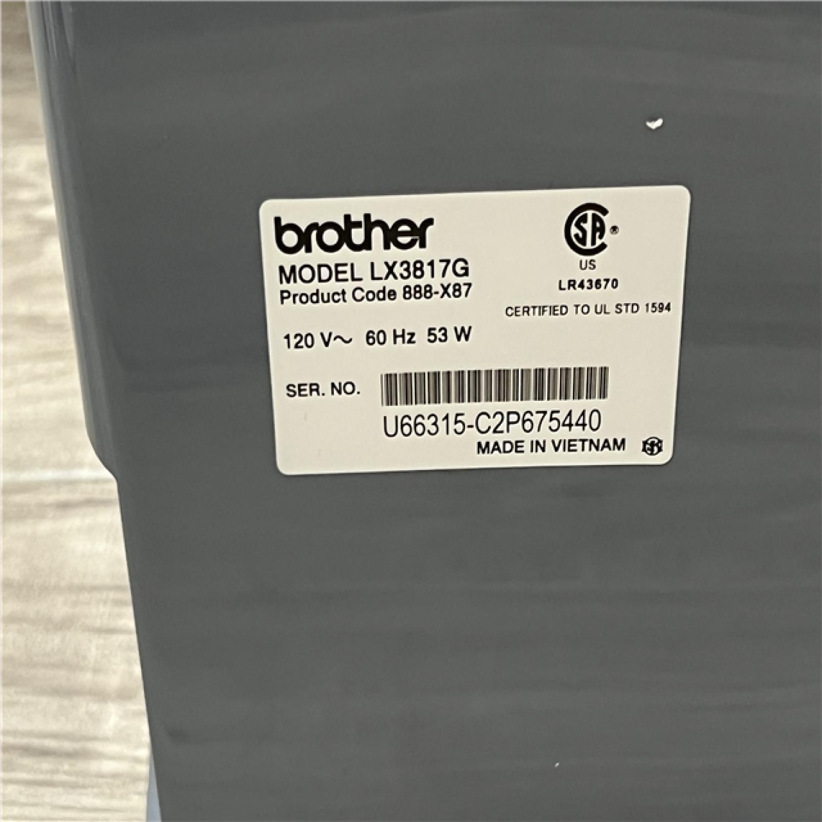 AS-IS Brother LX3817G 17-Stitch Portable Full-Size Sewing Machine  Grey