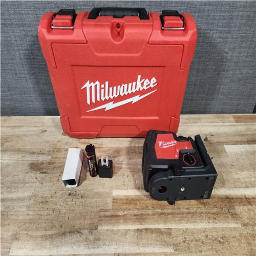 HOUSTON LOCATION - AS - IS Milwaukee 100 ft. REDLITHIUM Lithium-Ion USB Green Rechargeable Cross Line Laser Level with Charger