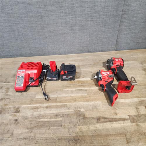 HOUSTON LOCATION - AS-IS MILWAUKEE 2 TOOL COMBO KIT W/ (2) BATTERY & CHARGER